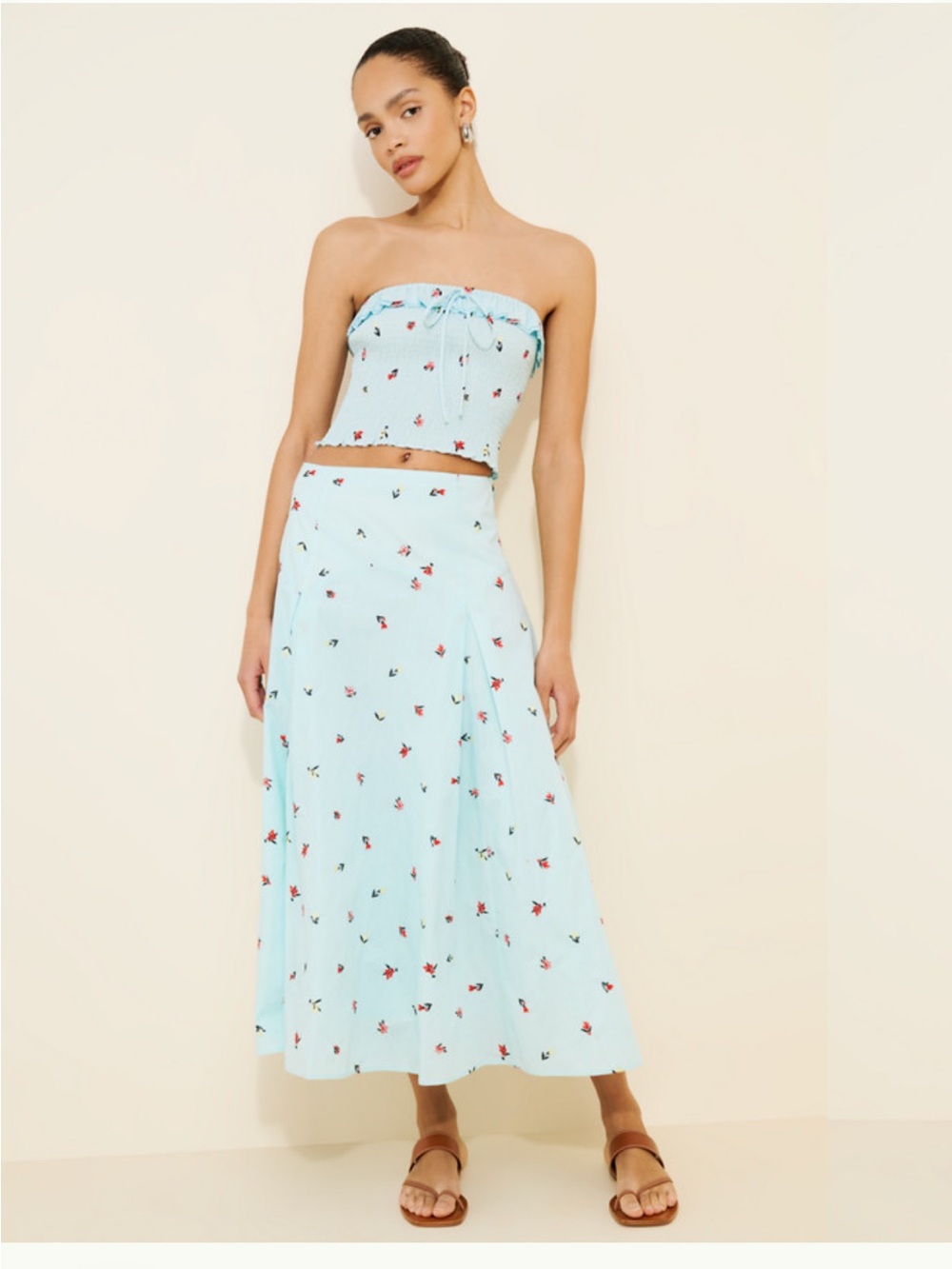 Solid & Striped set- the Nikki midi skirt and top